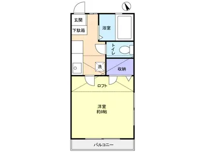 レマンハイツ八千代(1K/2階)の間取り写真