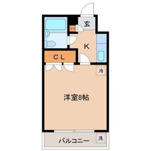 イーグルハイツ宮千代(1K/5階)の間取り写真