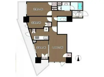 ルミナリータワー池袋(3LDK/19階)の間取り写真