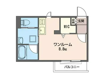 MAISON8(ワンルーム/1階)の間取り写真