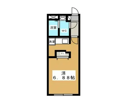 BRANCHE 中野富士見町(ワンルーム/2階)の間取り写真