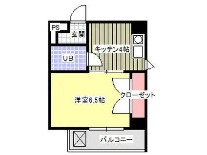 アルファ桜町(1K/2階)の間取り写真