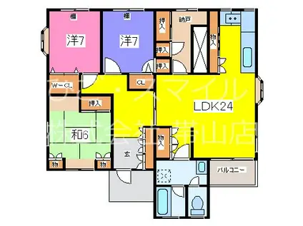 森坂ビル(3SLDK/3階)の間取り写真