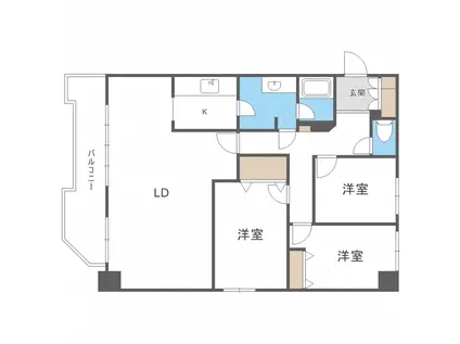 ライオンズマンション本郷通(3LDK/1階)の間取り写真