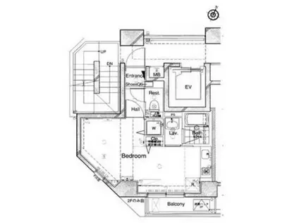 SIN-CITY王子(ワンルーム/7階)の間取り写真