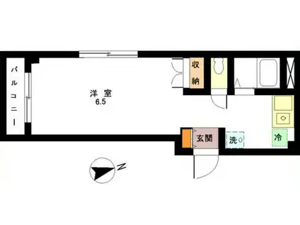 RSハイツ(1K/2階)の間取り写真