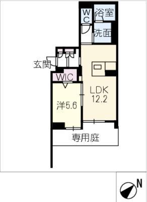 HIGHNESS本郷町(1LDK/1階)の間取り写真