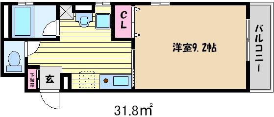 エヌシーパレス(1DK/3階)の間取り写真