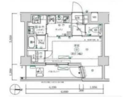 マキシヴ武蔵新城トレ(1K/5階)の間取り写真