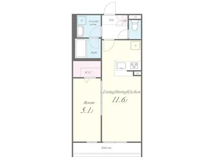 リーブル(1LDK/1階)の間取り写真