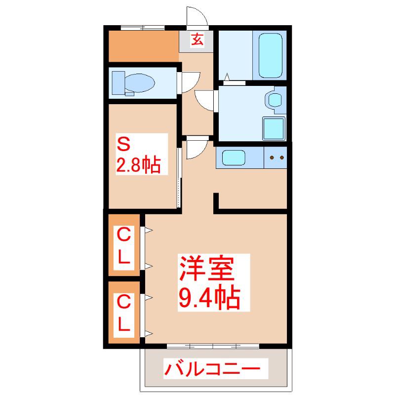 浅面ビル(1SK/4階)の間取り写真