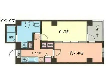 EXE日本橋(1LDK/10階)の間取り写真