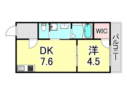 KTIレジデンス高速長田(1DK/3階)の間取り写真