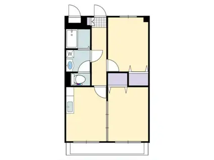 オーシャン広島(2DK/3階)の間取り写真