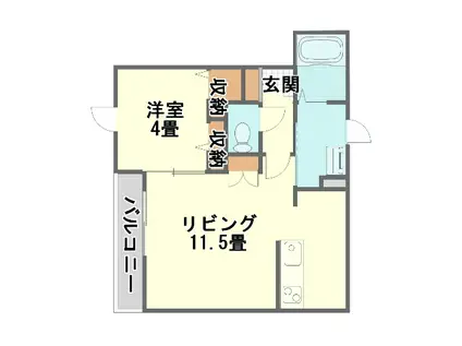 RESIDENCETAKASAGO D(1LDK/1階)の間取り写真