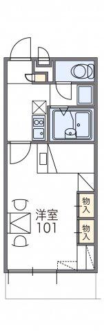 レオパレス東今宿(1K/3階)の間取り写真