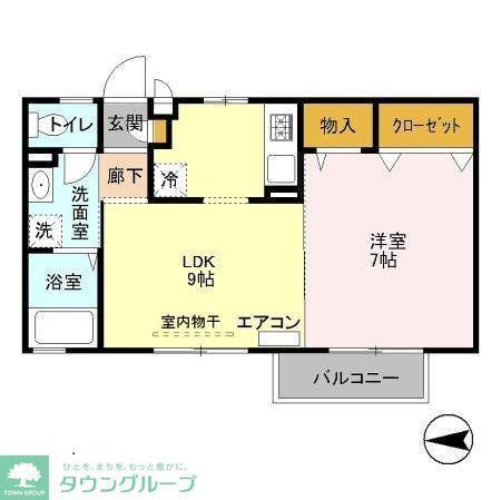 CHARMANT COURT MSⅡ(1LDK/2階)の間取り写真