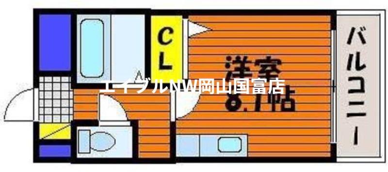 アーバンハイム小橋(ワンルーム/3階)の間取り写真