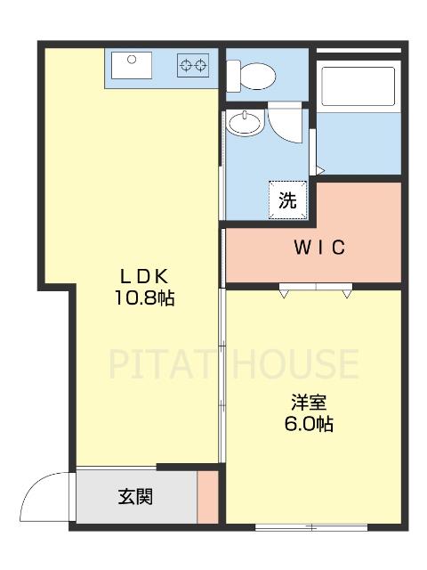 TJ西浜 A(1LDK/1階)の間取り写真