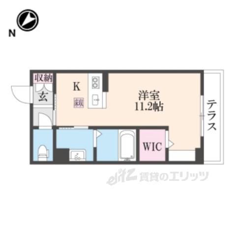 シャーメゾンT.SⅡ(ワンルーム/1階)の間取り写真