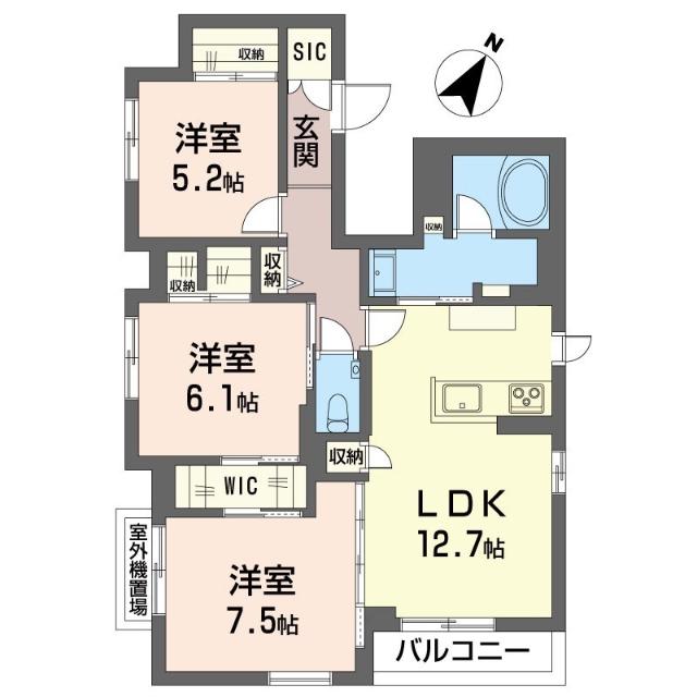 ブルームステージ(3LDK/2階)の間取り写真