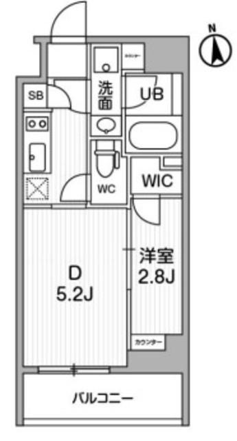 ALTERNA東池袋(2K/7階)の間取り写真