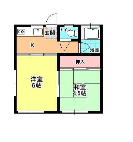 さくら荘(2K/1階)の間取り写真