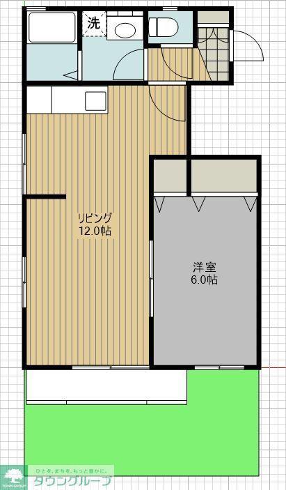 カーサアルバイワミ(1LDK/1階)の間取り写真