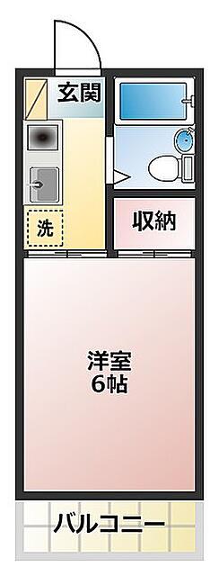 エルミタージュ相模(1K/3階)の間取り写真