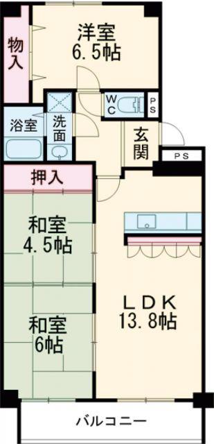 西神戸セントポリア(3LDK/4階)の間取り写真