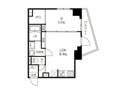 デルックス東新宿(1LDK/2階)の間取り写真