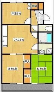 マンション ラポール(3LDK/2階)の間取り写真