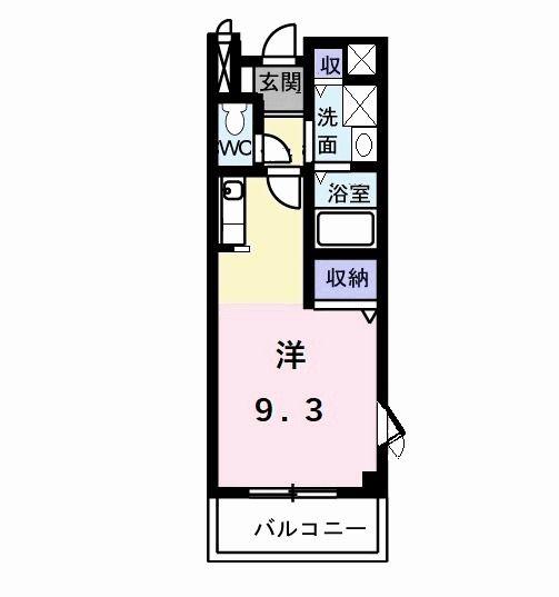 名鉄三河線 若林駅(愛知) バス乗車時間：20分 最寄りバス停で下車 徒歩4分 2階建 築21年(ワンルーム/2階)の間取り写真