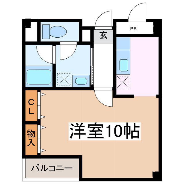 サームスコマツ(ワンルーム/3階)の間取り写真