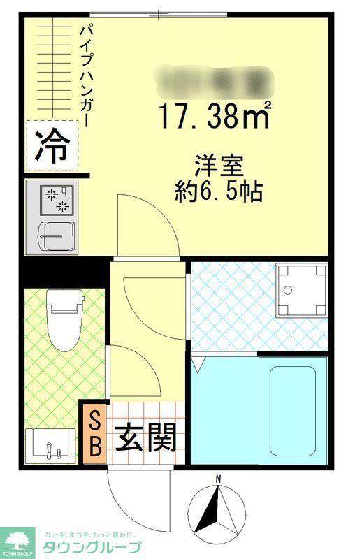 川崎大師AP(ワンルーム/1階)の間取り写真