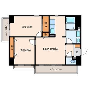 アレグレット千住宿(2LDK/6階)の間取り写真