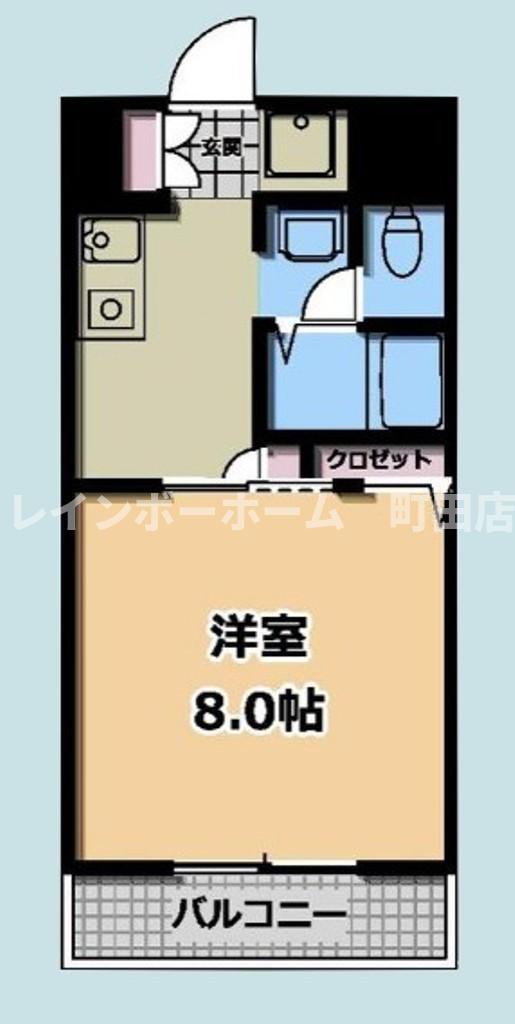 ホワイトレジデンス(1K/2階)の間取り写真