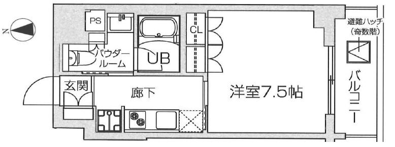 LHビル(1K/6階)の間取り写真