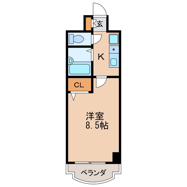 現代ハウス新栄(1K/7階)の間取り写真
