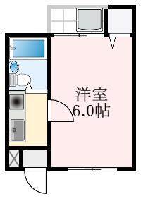 ハイム上高地(1K/5階)の間取り写真