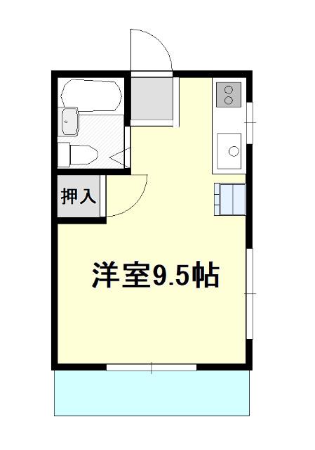 沼田リバーサイドハイツ(ワンルーム/2階)の間取り写真