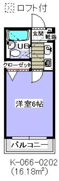 プルミエ参番館(1K/2階)の間取り写真