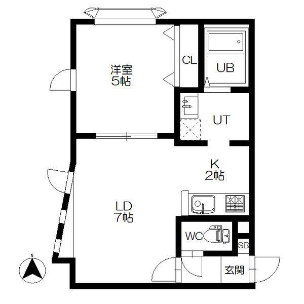アルテア(1LDK/2階)の間取り写真