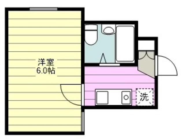 ルソール(1K/1階)の間取り写真