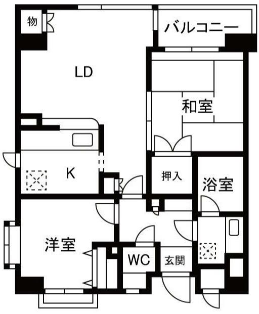 チュリス明大前(2LDK/3階)の間取り写真