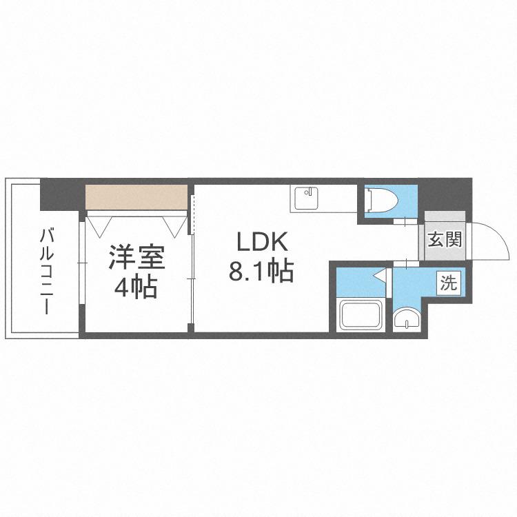 FDS PREX(1LDK/2階)の間取り写真