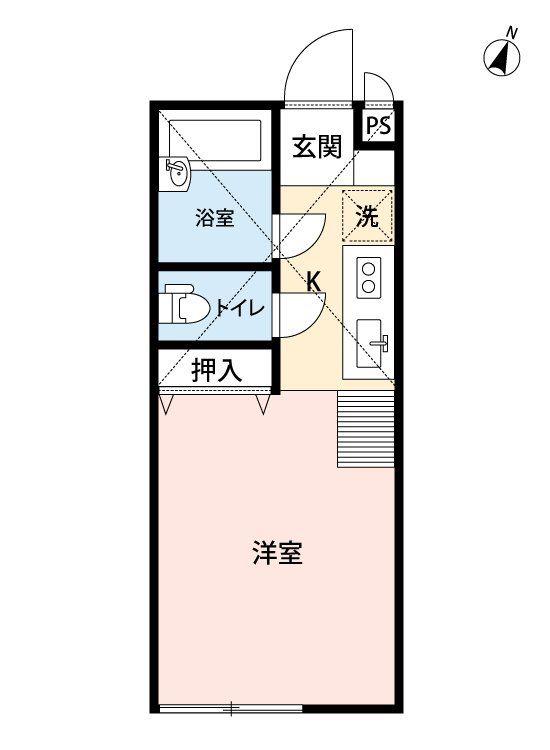 Sコート御幸(ワンルーム/2階)の間取り写真