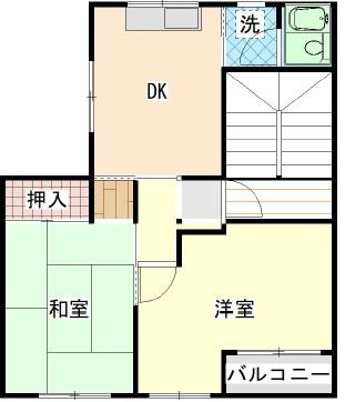CASA EBISU N(2DK/4階)の間取り写真