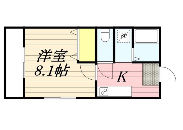 グランパル有玉(1K/2階)の間取り写真