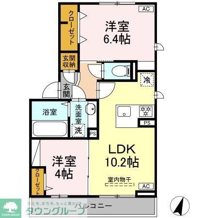 グローサー・ベーア(2LDK/3階)の間取り写真